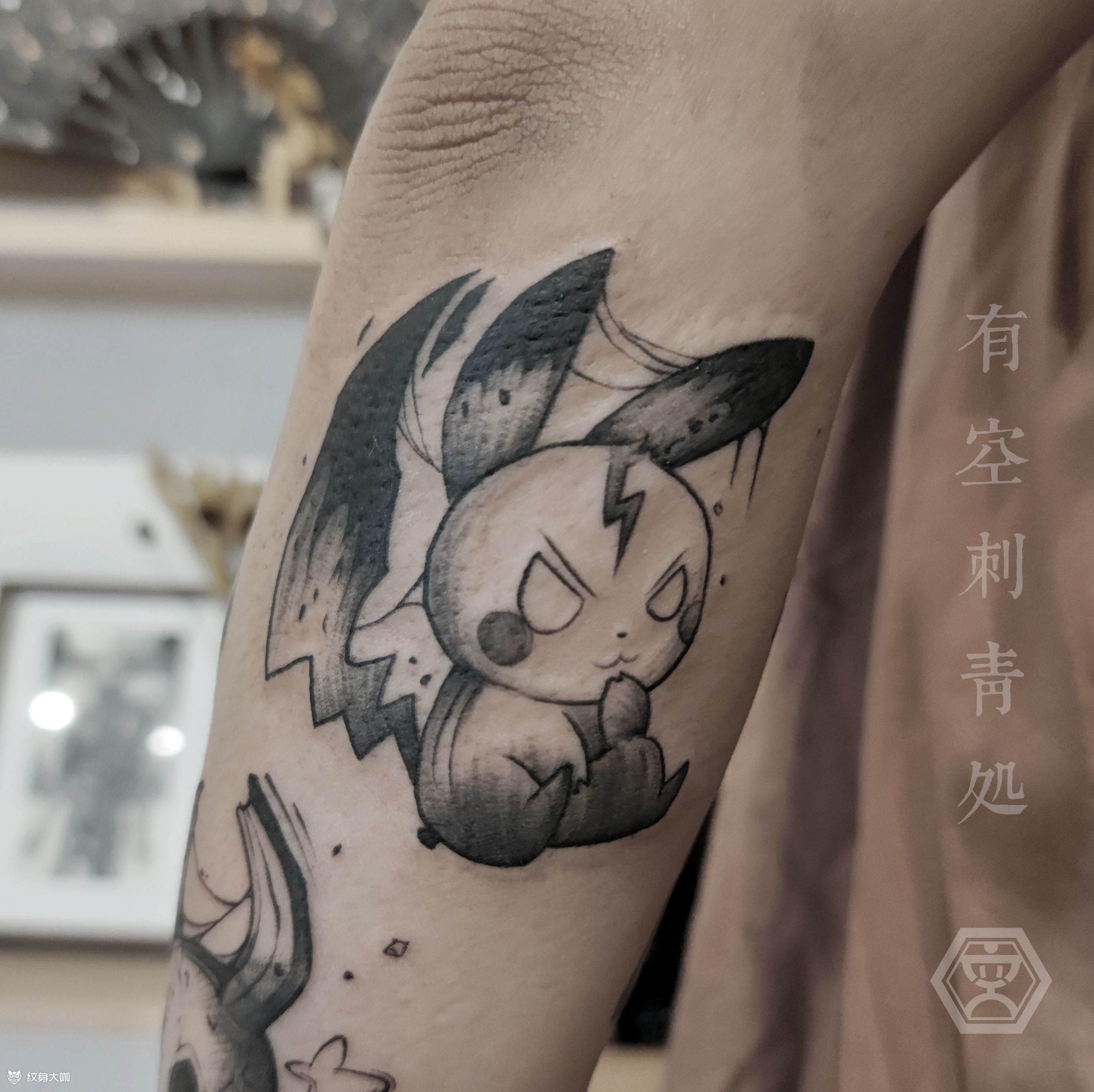 皮卡丘_纹身图案手稿图片_有空tattoo.牛老西的纹身作品集