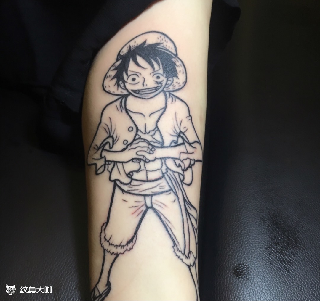 草帽路飞_纹身图案手稿图片_米饭的纹身作品集
