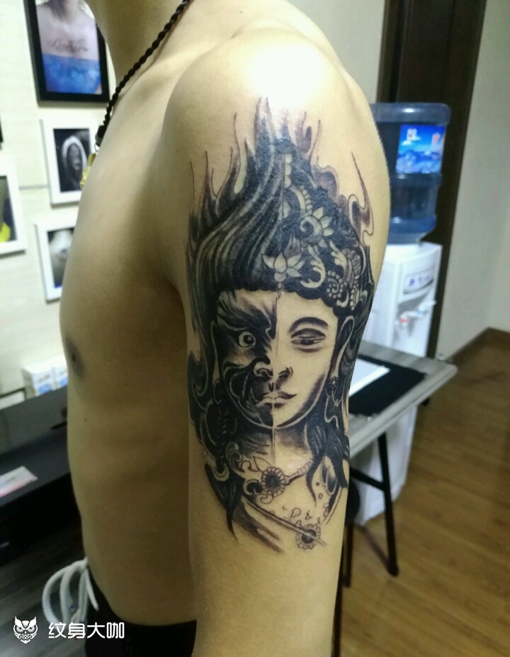 半魔半佛_纹身图案手稿图片_小康的纹身作品集