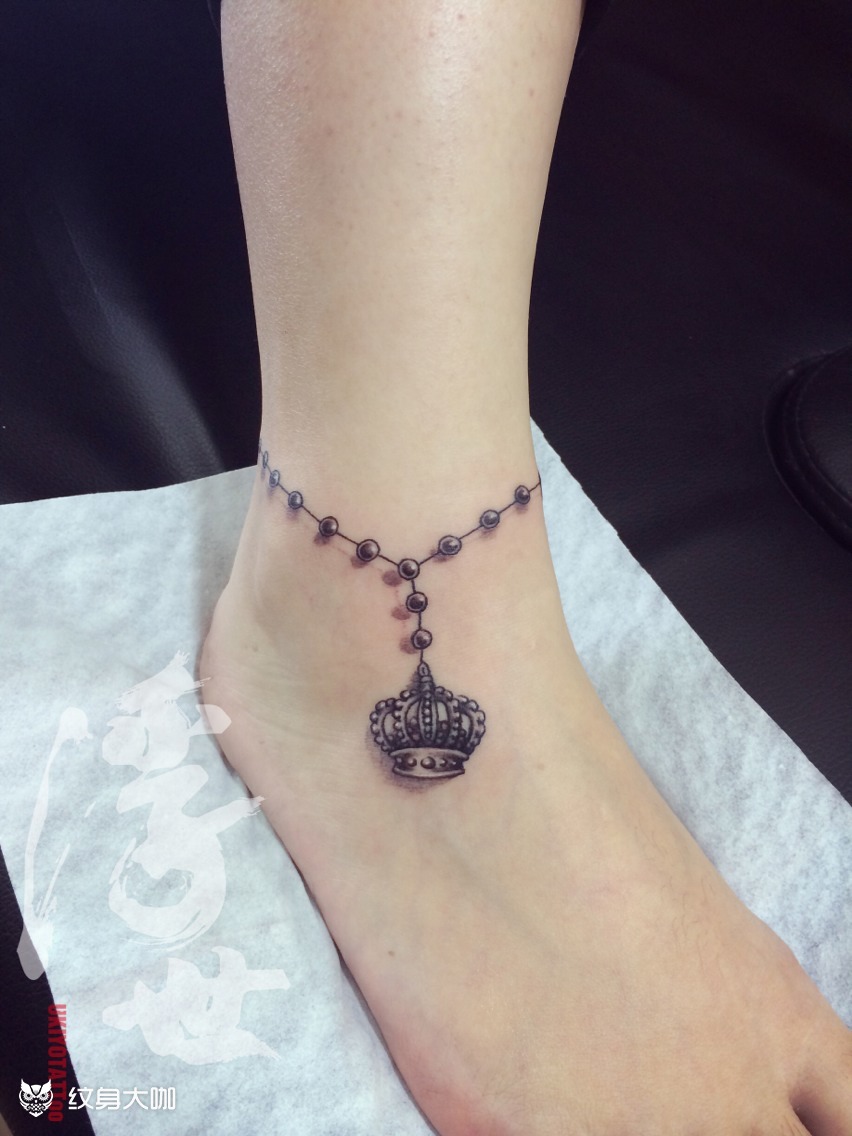 脚链_纹身图案手稿图片_陈思的纹身作品集