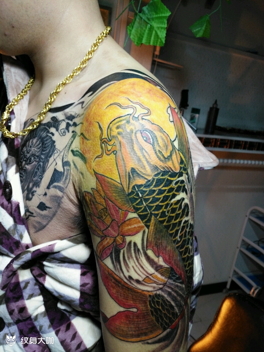 半甲_纹身图案手稿图片_原阳新博大忠义堂的纹身作品集
