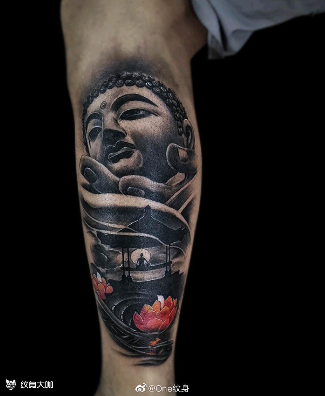 素描佛_纹身图案手稿图片_one的纹身作品集
