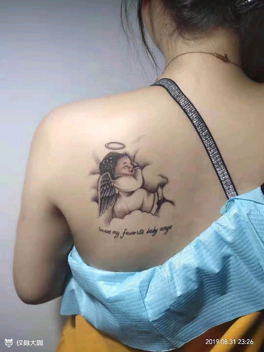 小天使_纹身图案手稿图片_天赐的纹身作品集