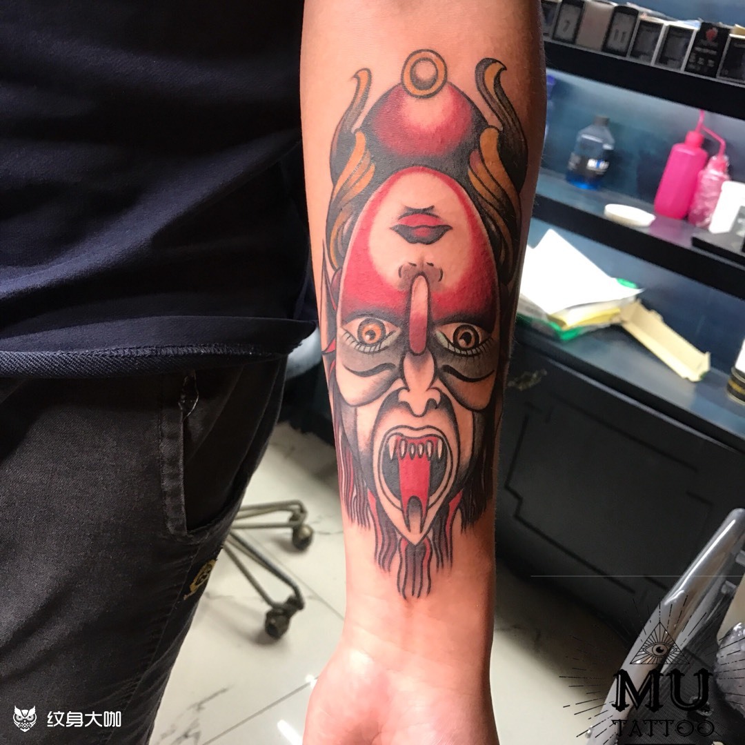 old school 双面人_纹身图案手稿图片_大支的纹身作品集