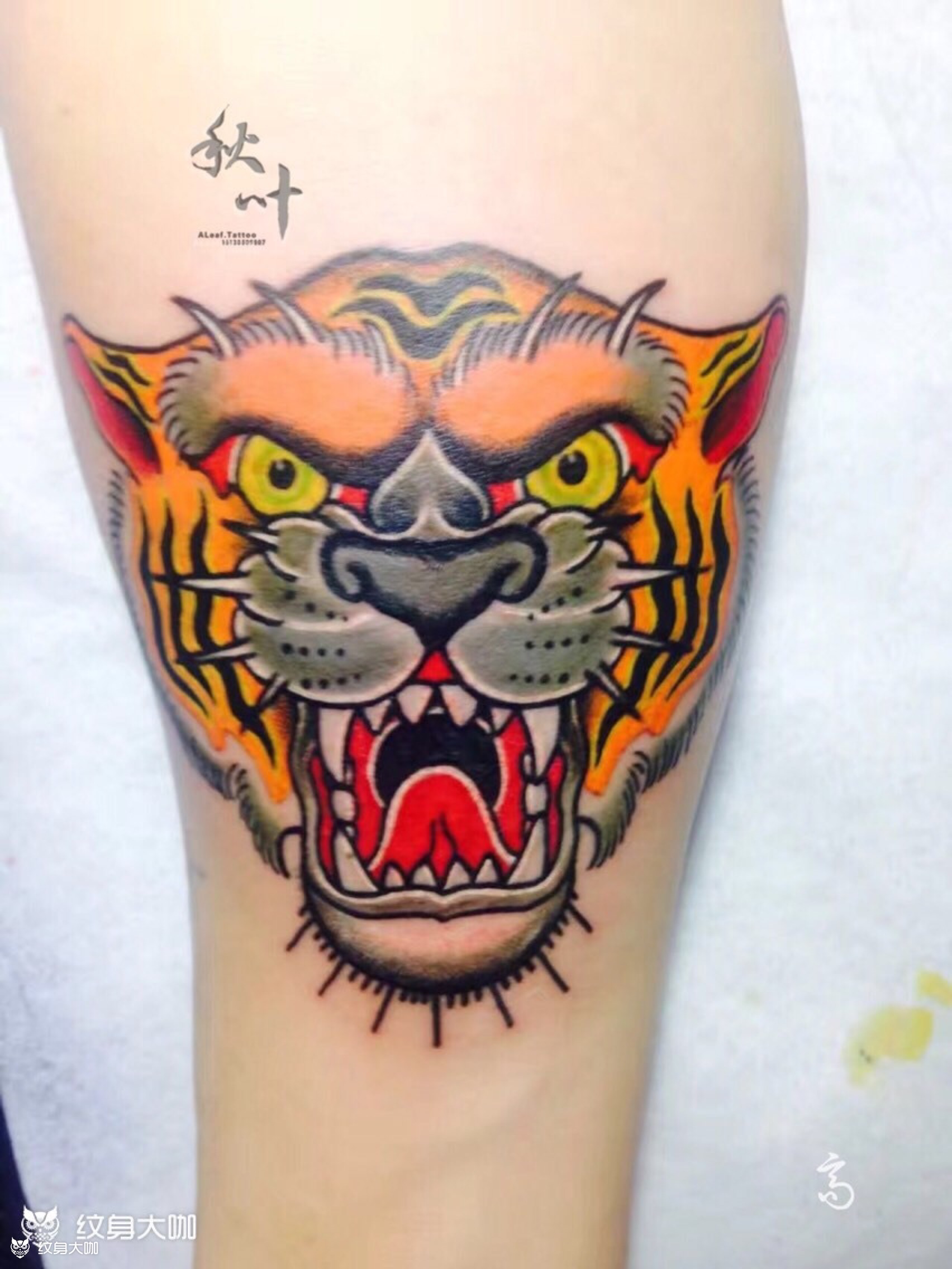 虎头_纹身图案手稿图片_顽墨 denseink 宝存的纹身作品集