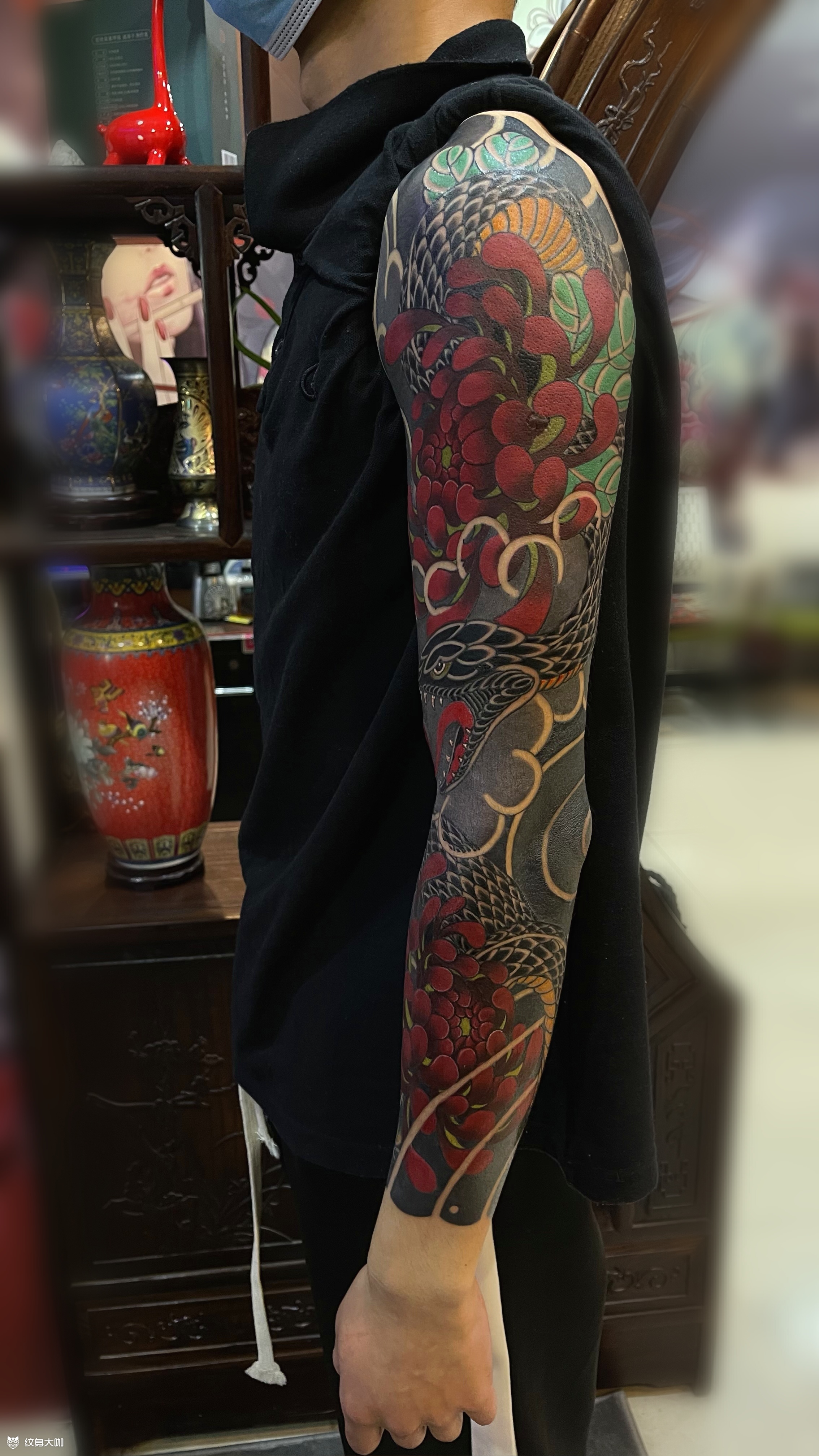 本店老传统作品_纹身图案手稿图片_黄守昭的纹身作品集