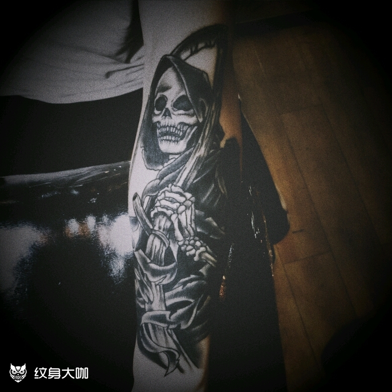 死神_纹身图案手稿图片_张超!的纹身作品集