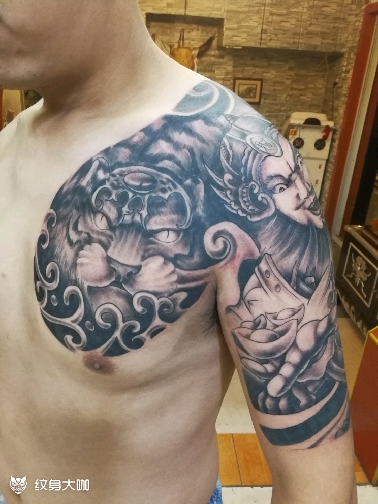 赵公明_纹身图案手稿图片_刘虎的纹身作品集