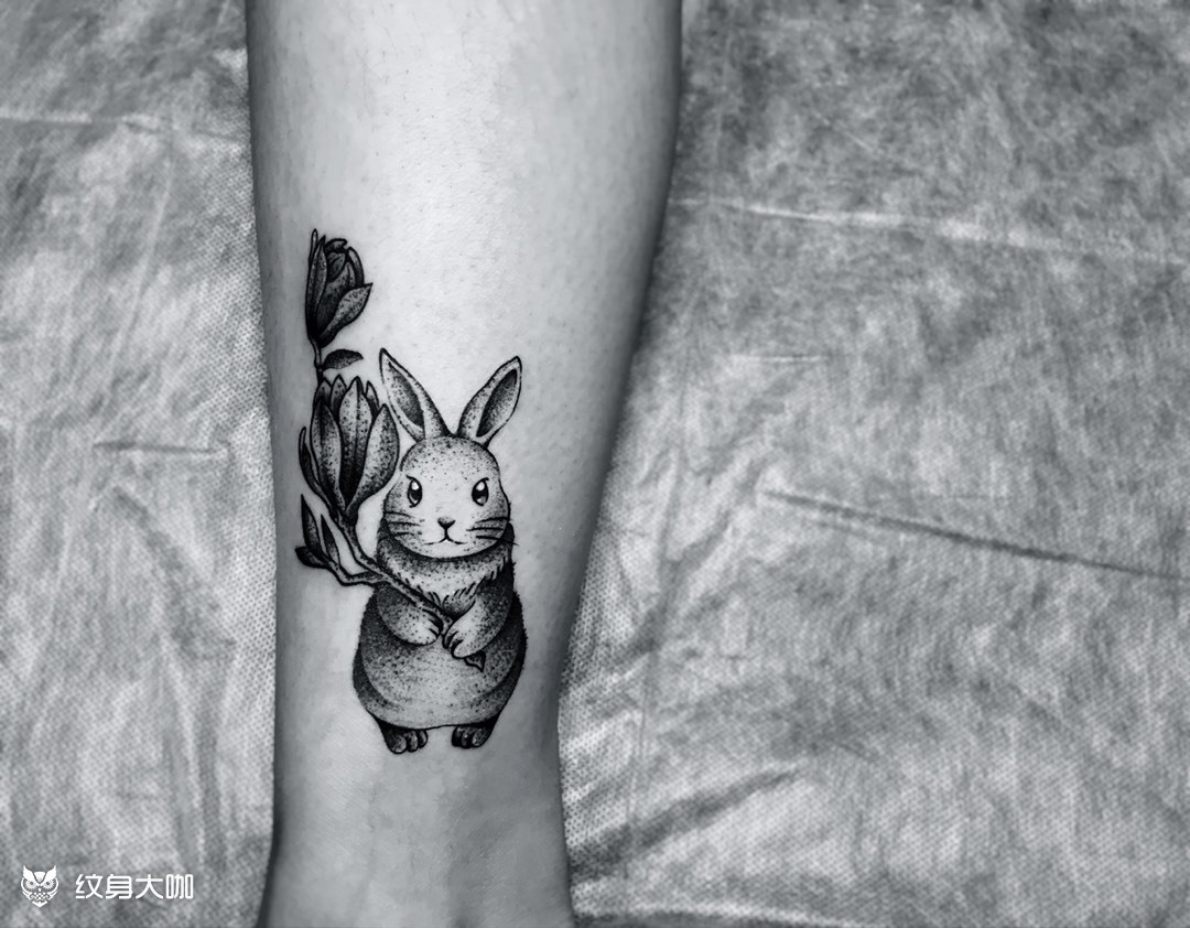 小兔子_纹身图案手稿图片_李灿的纹身作品集