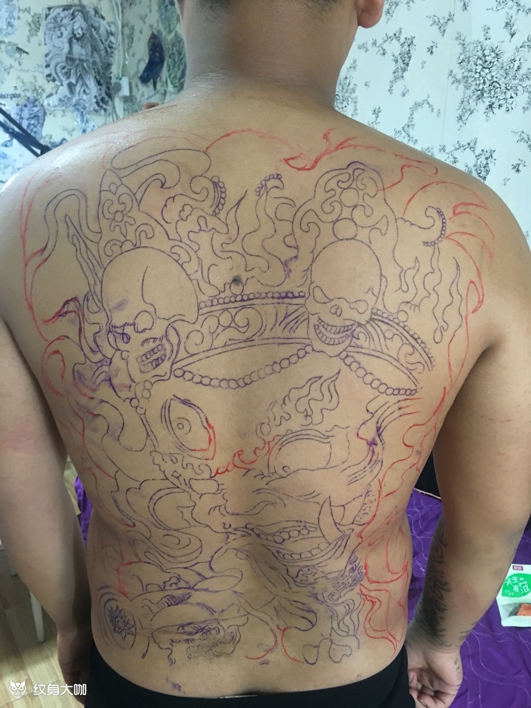 大黑天_纹身图案手稿图片_邋遢你洋哥的纹身作品集