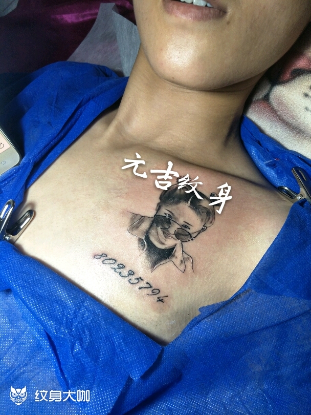 肖像 女朋友_纹身图案手稿图片_李治的纹身作品集