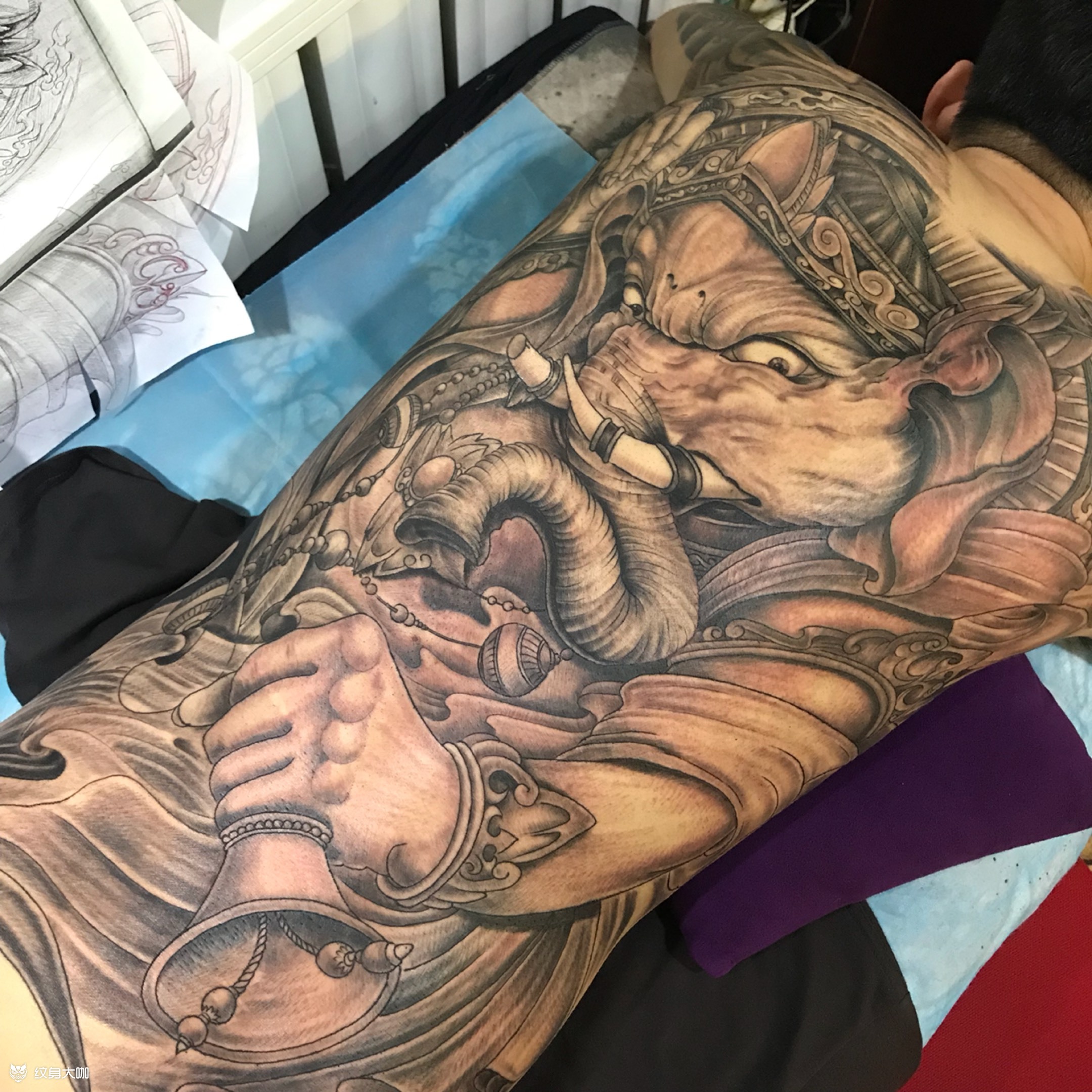 象神_纹身图案手稿图片_何柏胜的纹身作品集