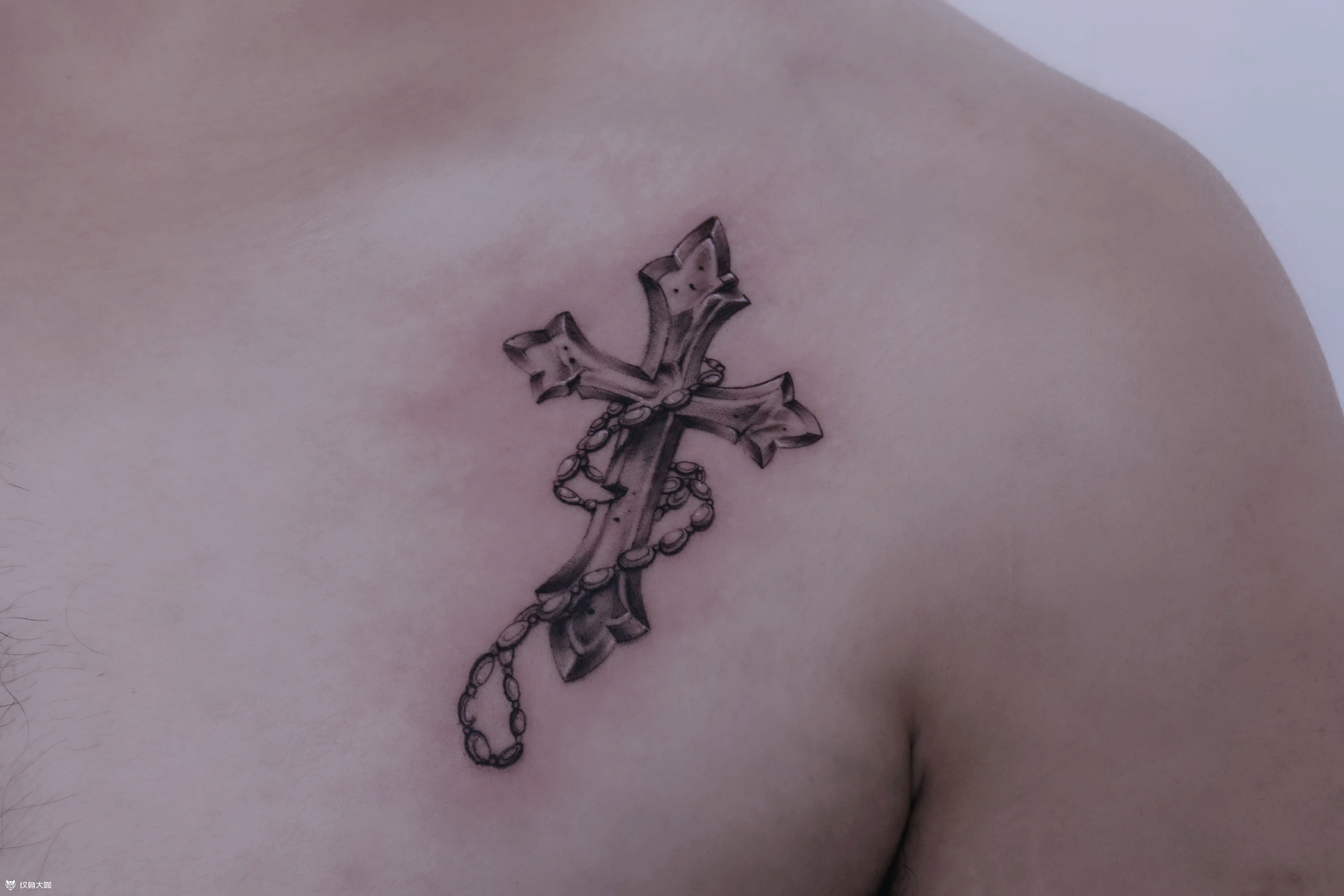 写实十字架_纹身图案手稿图片_三七的纹身作品集