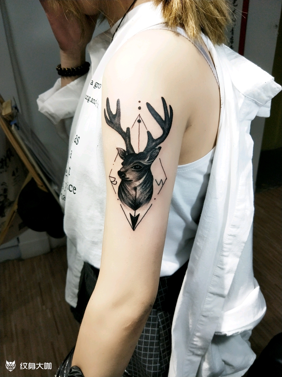 小麋鹿_纹身图案手稿图片_凌云刺客的纹身作品集