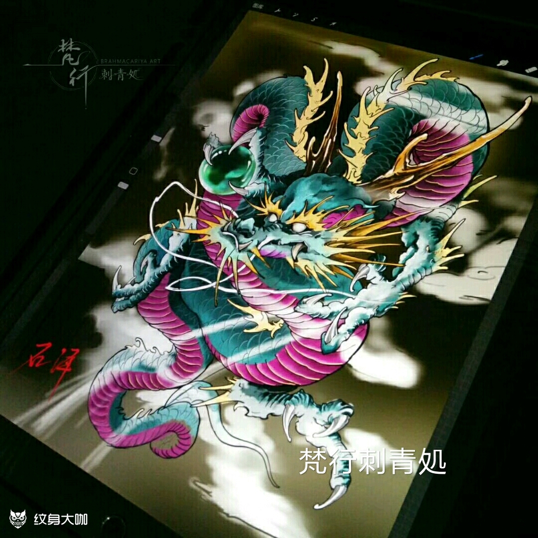 满背东方句芒(音勾),人面鸟_纹身吧社区 - 纹身大咖