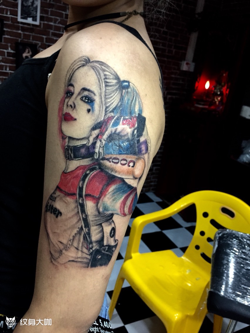 欧美小丑女_纹身图案手稿图片_va的纹身作品集