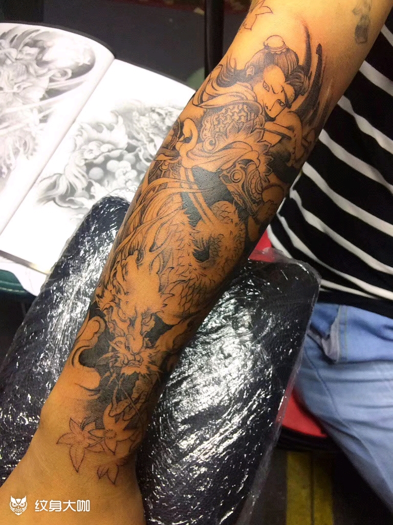 哪吒_纹身图案手稿图片_xjj的纹身作品集