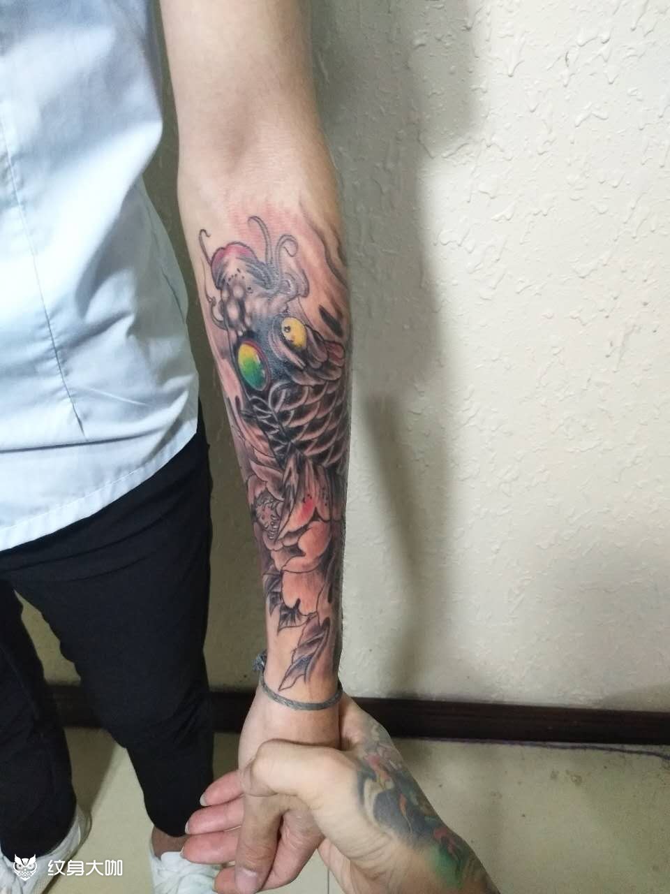 小臂鲤鱼_纹身图案手稿图片_姜姜的纹身作品集