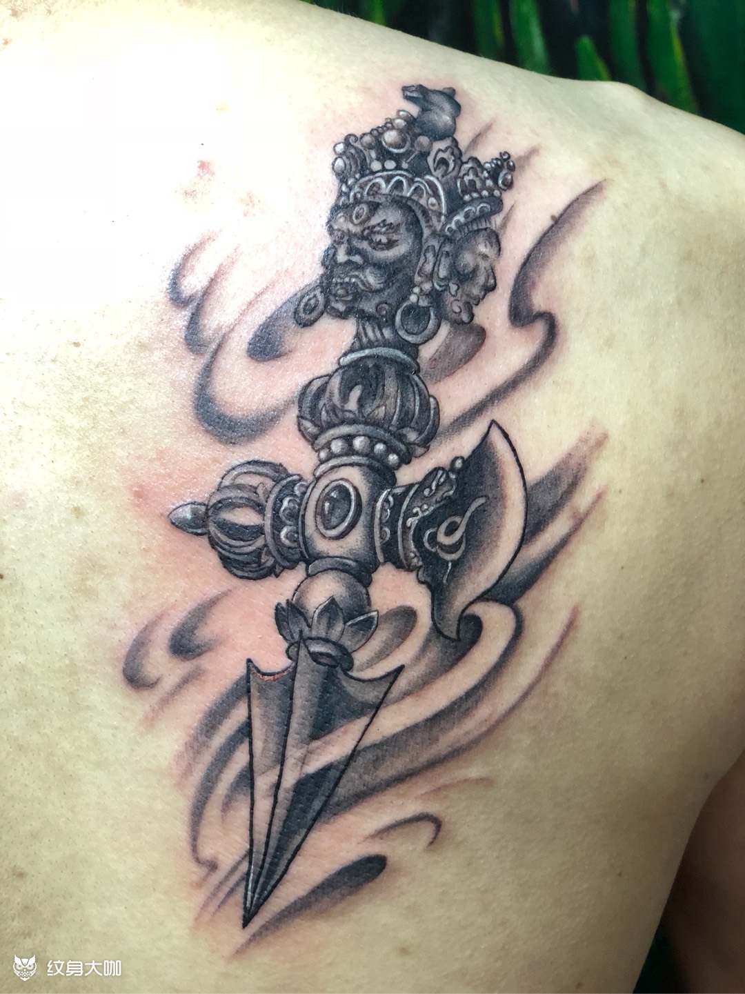 降魔杵_纹身图案手稿图片_黑仔的纹身作品集