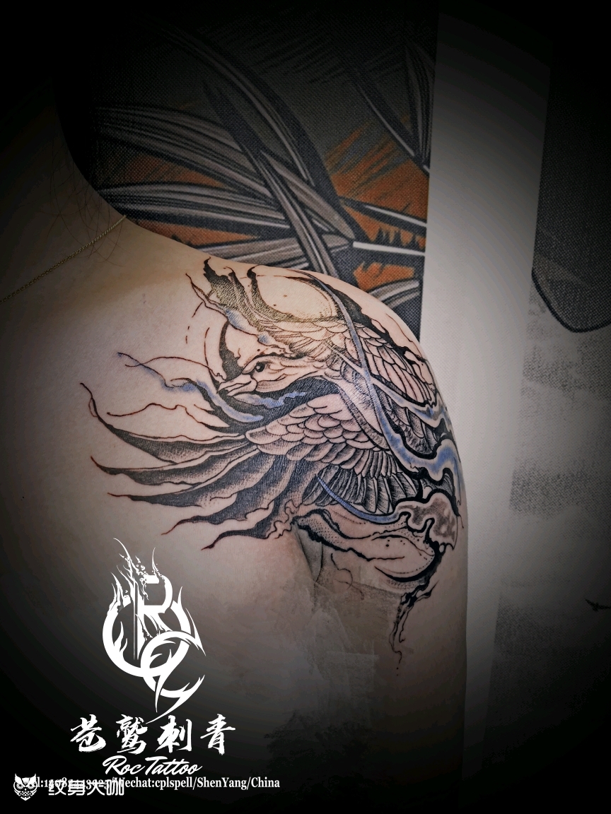 大雁_纹身图案手稿图片_阿利的纹身作品集