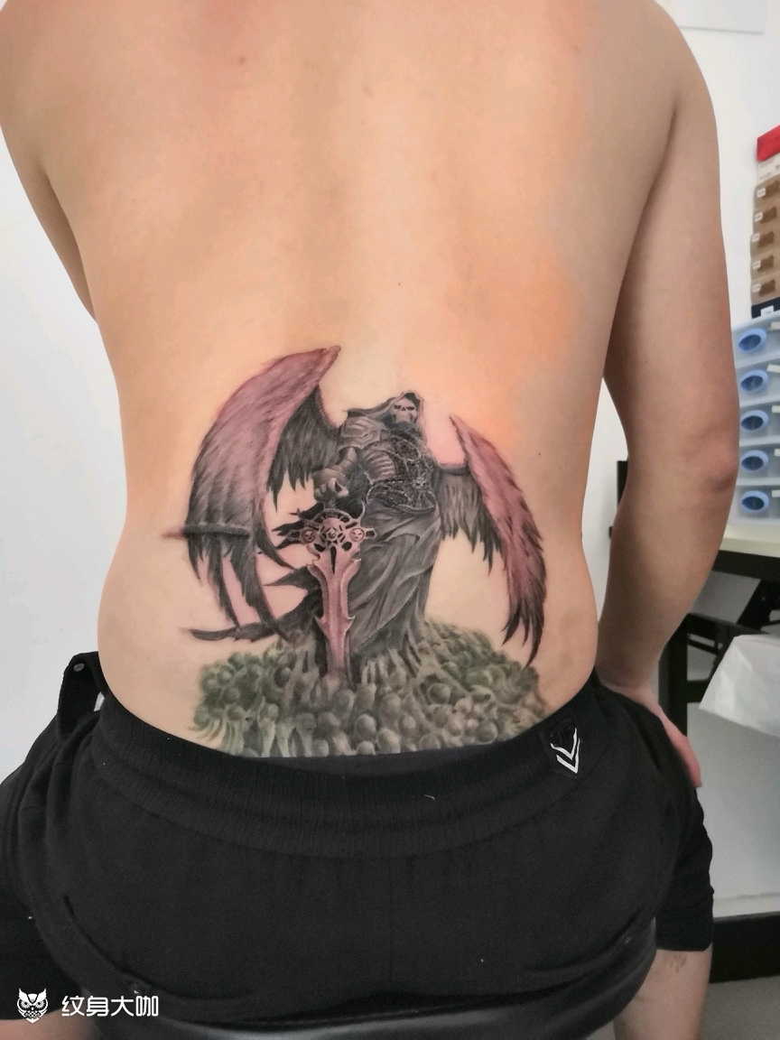 死亡天使_纹身图案手稿图片_无.纹道的纹身作品集