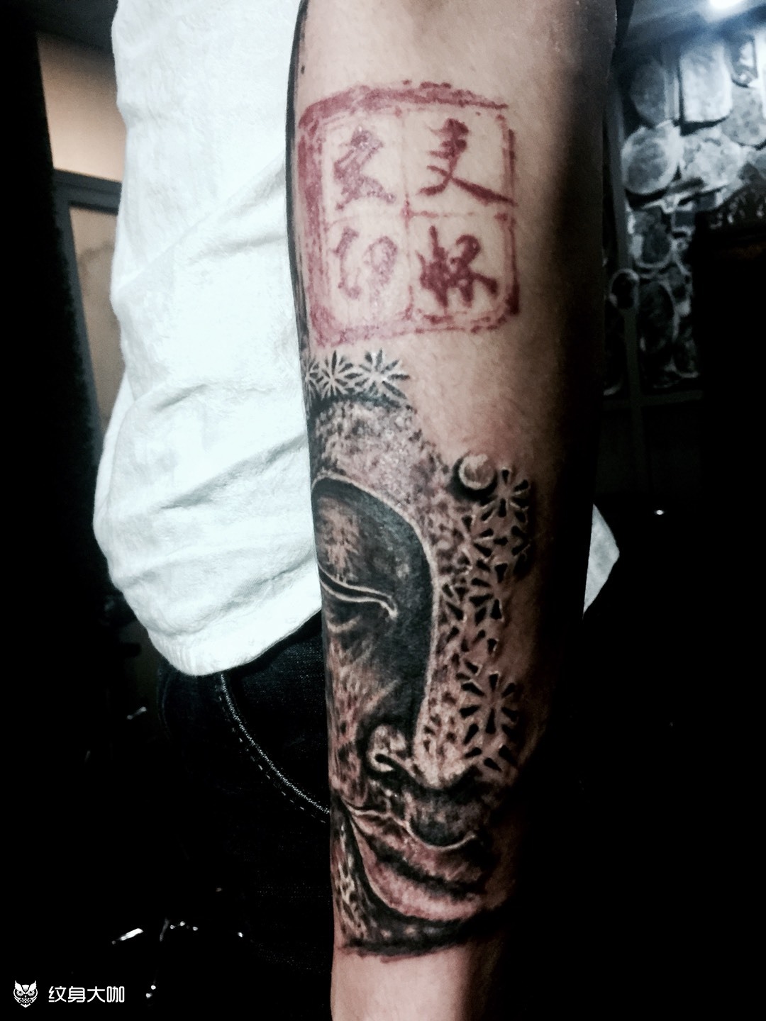 半面佛_纹身图案手稿图片_李东阳的纹身作品集