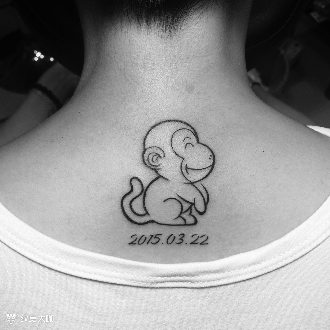 小猴子_纹身图案手稿图片_攀攀的纹身作品集