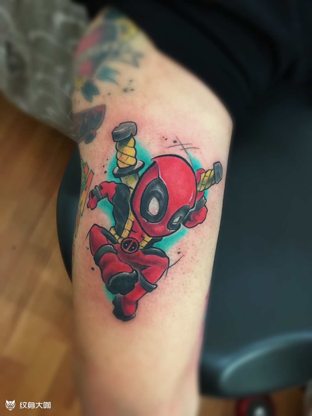 【死侍】_纹身图案手稿图片_小v,先生的纹身作品集