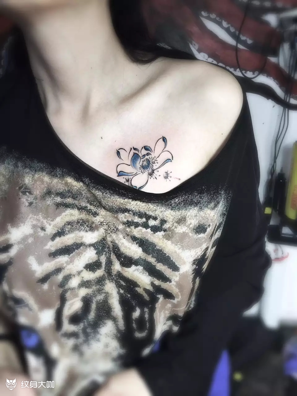 清莲_纹身图案手稿图片_郭忠深的纹身作品集