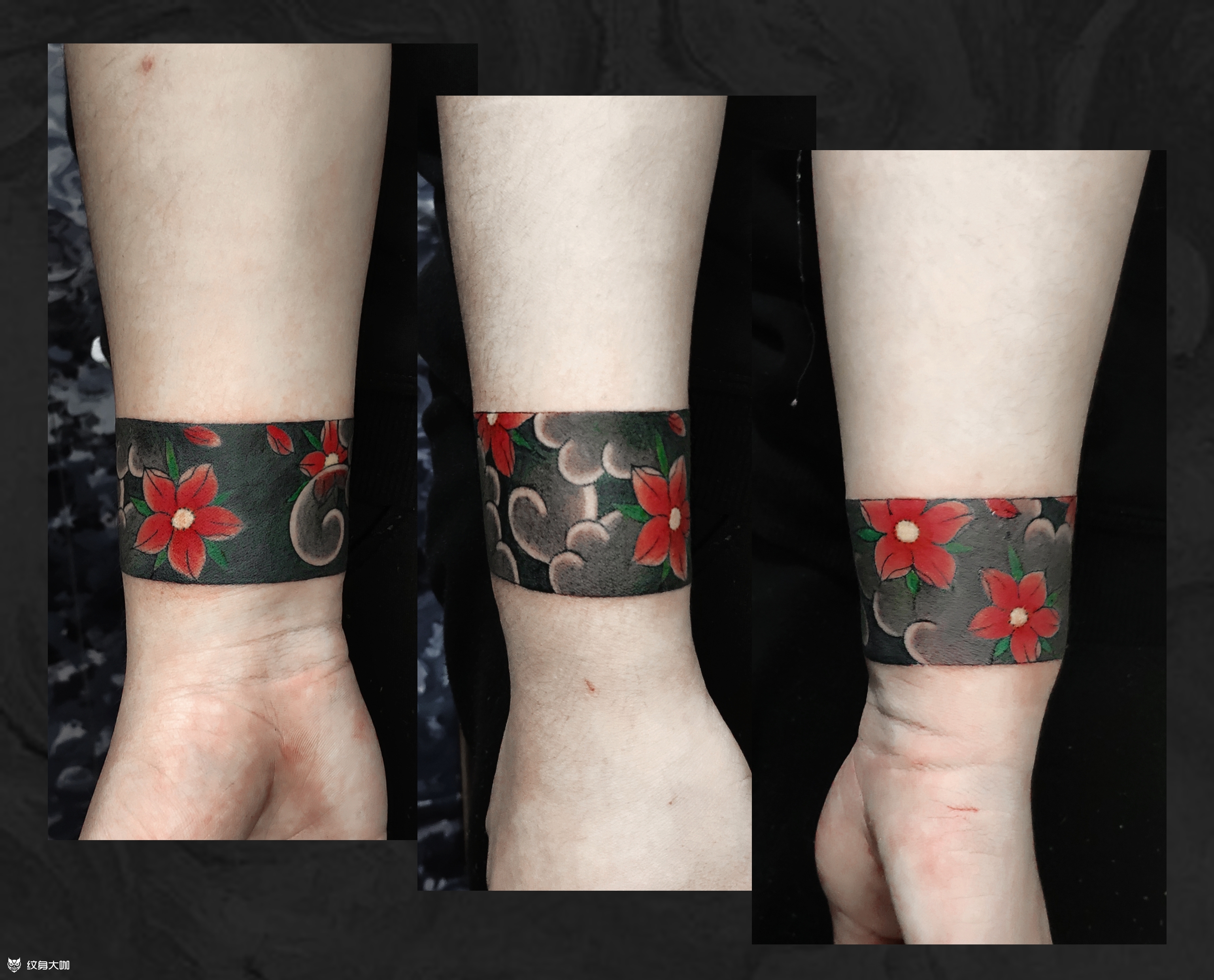 樱花臂环_纹身图案手稿图片_浦江888tattoo的纹身作品集