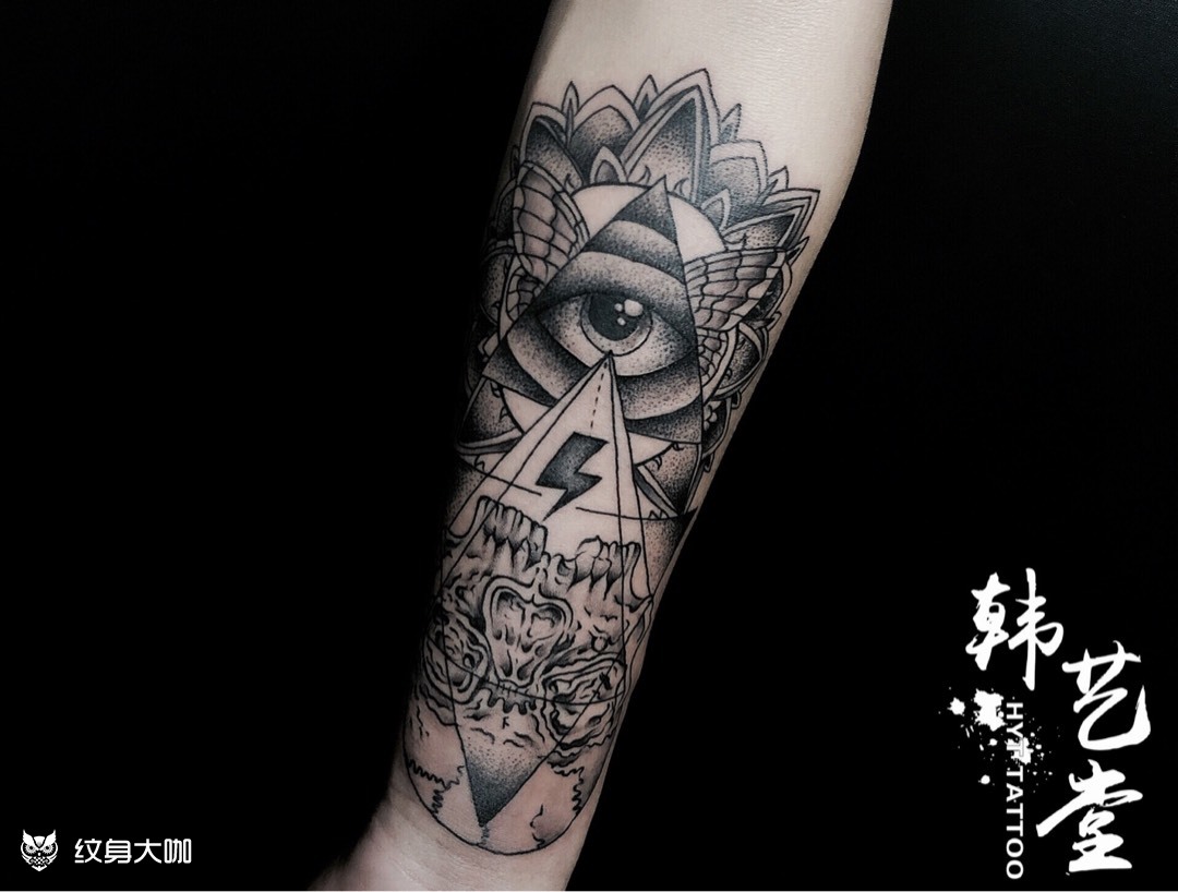 上帝之眼 61 骷髅_纹身图案手稿图片_欧阳的纹身作品集