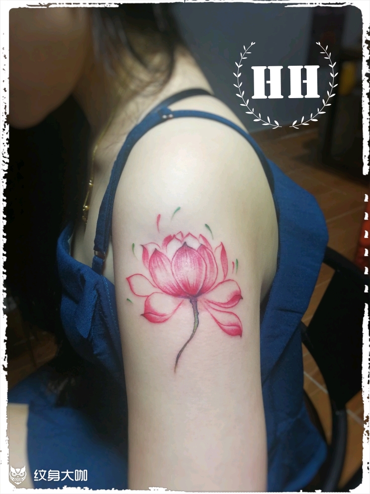 莲花_纹身图案手稿图片_煌的纹身作品集