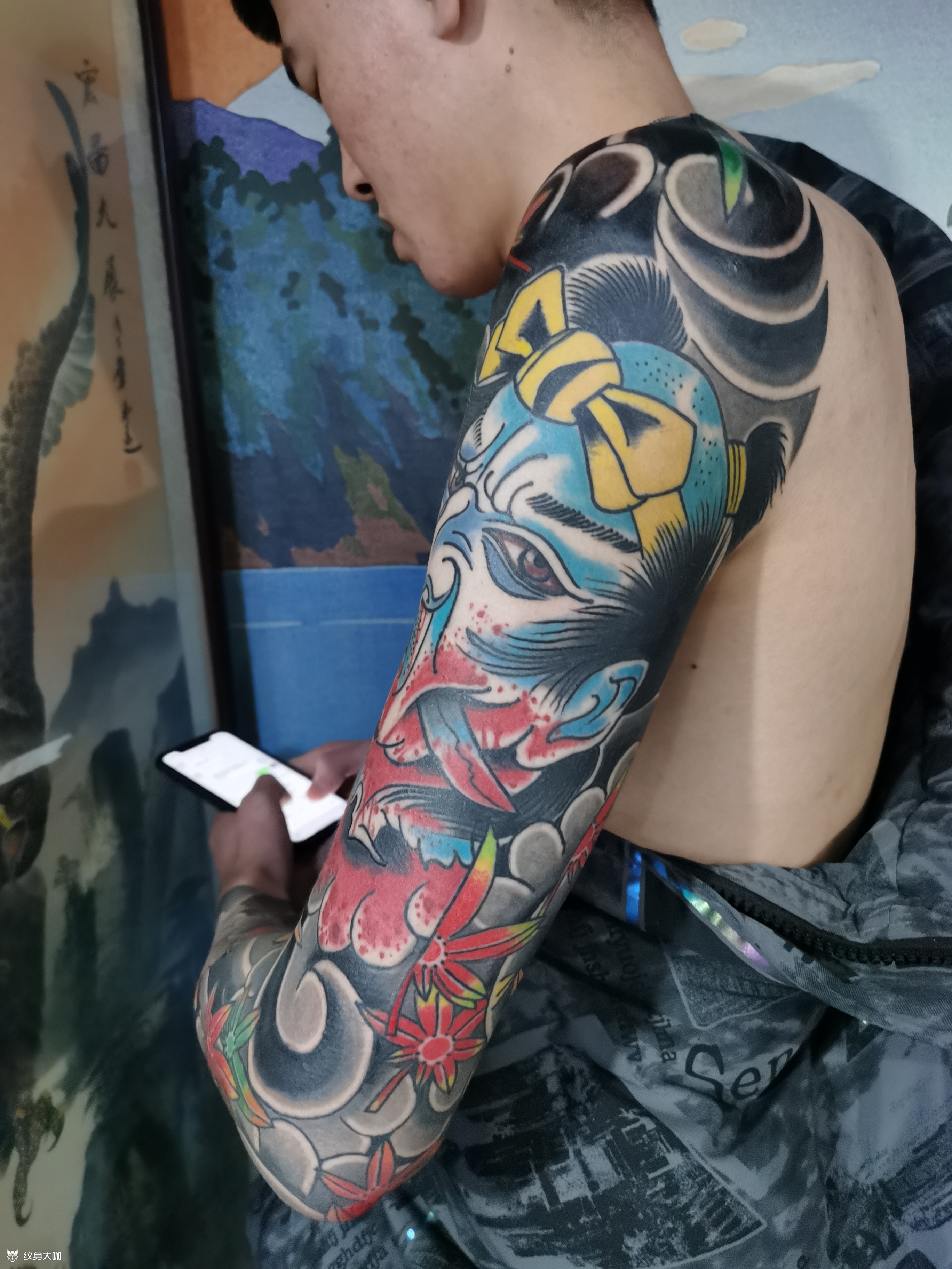 花臂生首_纹身吧社区 - 纹身大咖