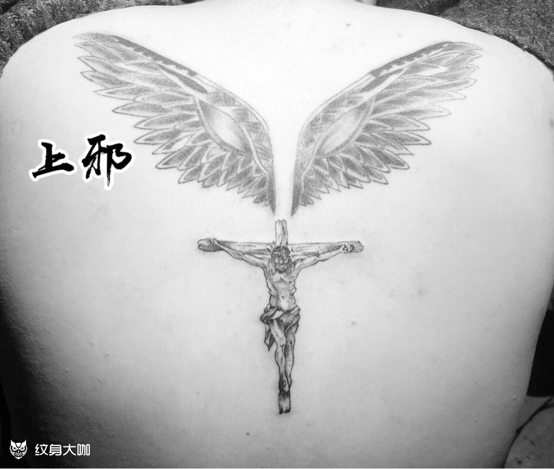 耶稣_纹身图案手稿图片_大明同学的纹身作品集