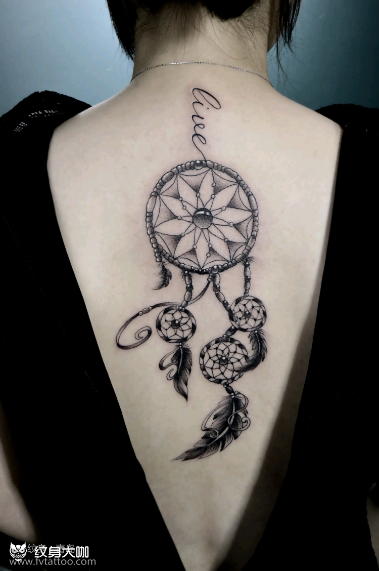 捕梦网纹身,定制版 花体字纹身_纹身图案手稿图片_梁飞的纹身作品集