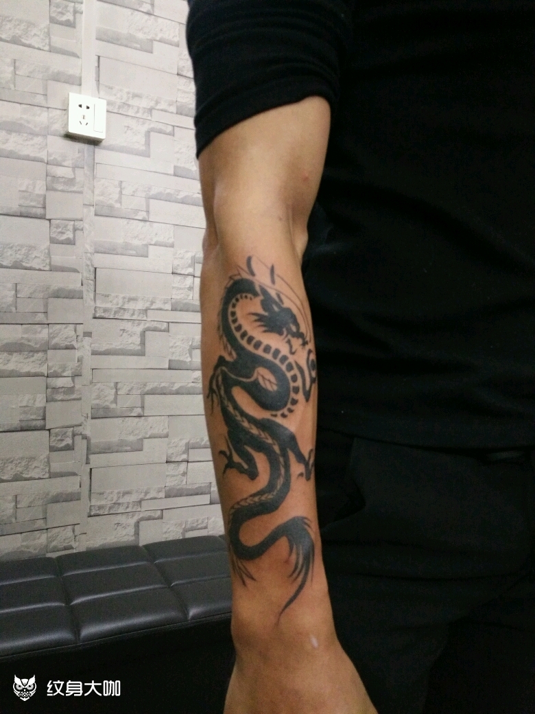图腾龙_纹身图案手稿图片_郑学德的纹身作品集