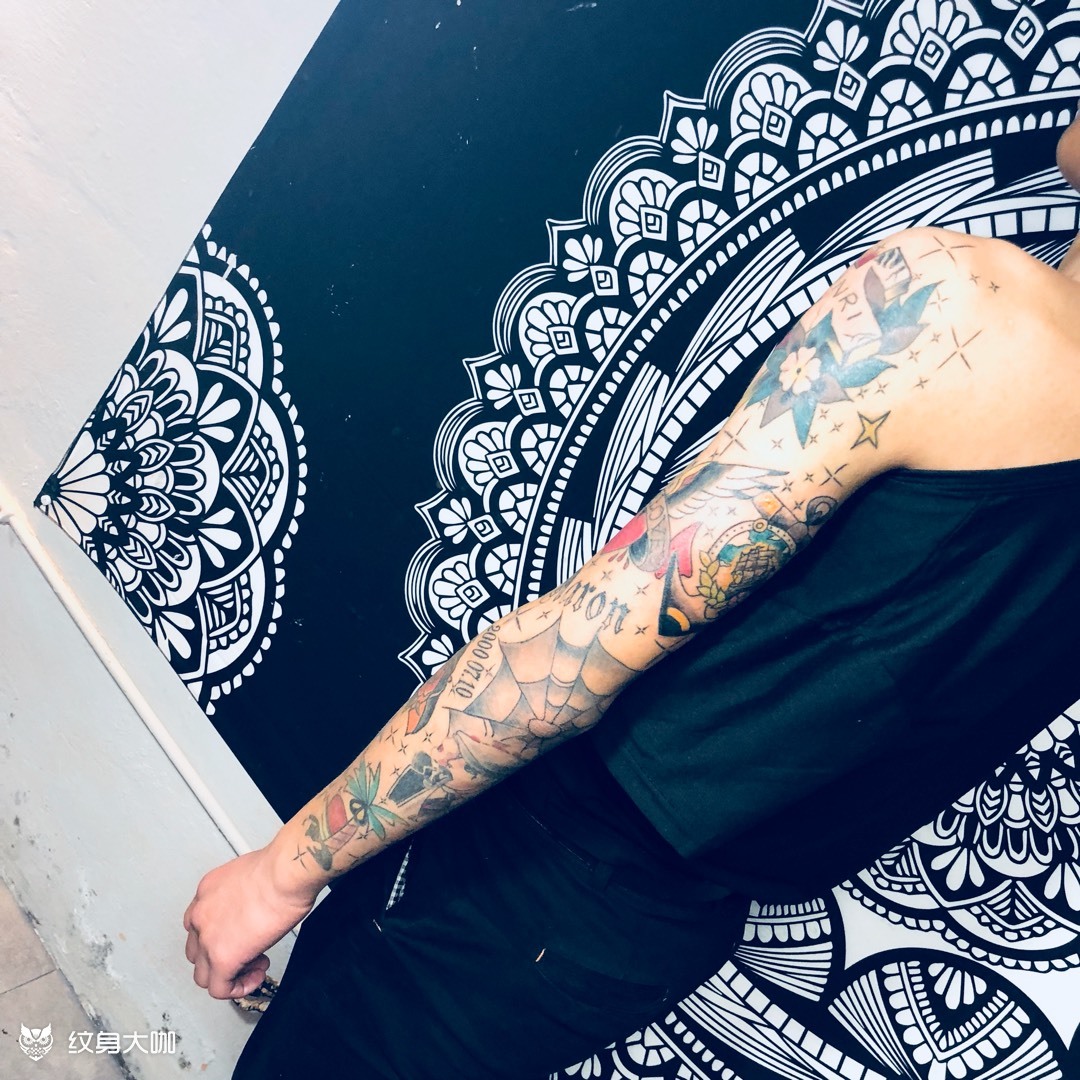 欧美花臂_纹身图案手稿图片_姜刘成的纹身作品集