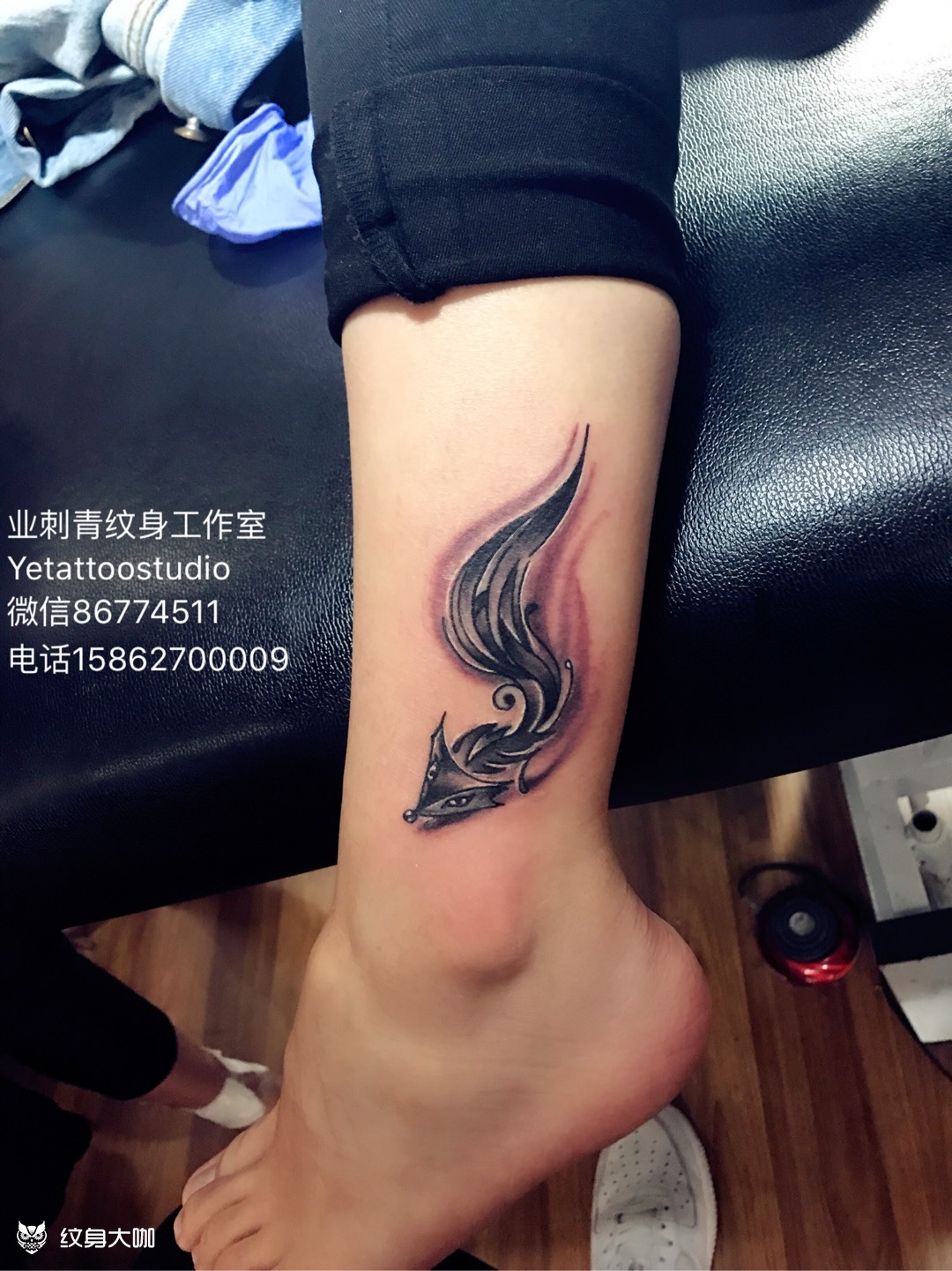 小狐狸_纹身图案手稿图片_季振新的纹身作品集