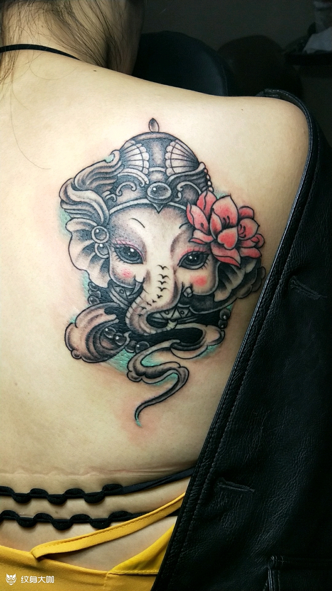 象神,_纹身图案手稿图片_大象的纹身作品集