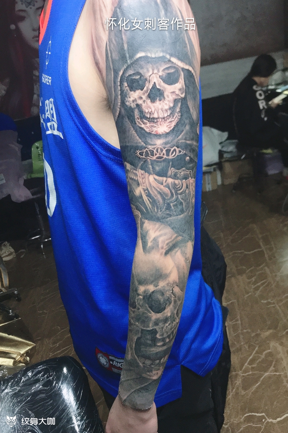 死神_纹身图案手稿图片_阿左的纹身作品集