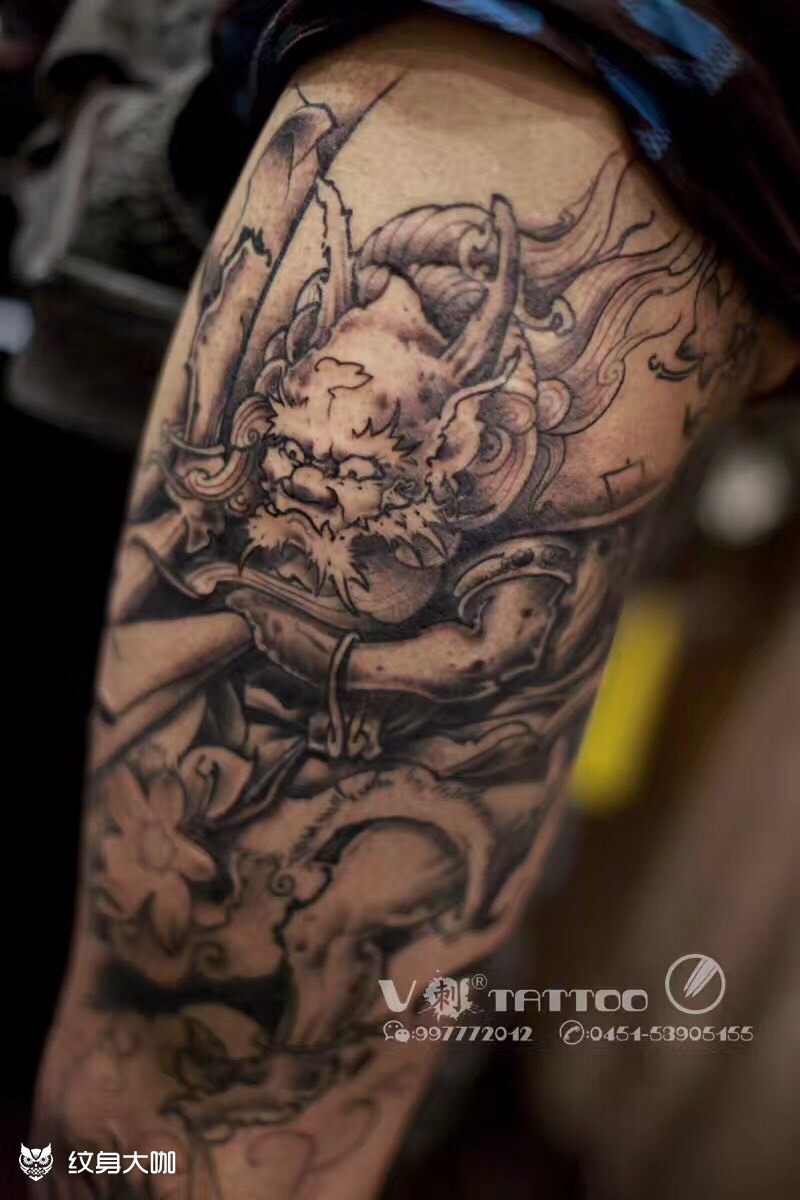 风神作品_纹身图案手稿图片_叁柒社-mr.叁的纹身作品集