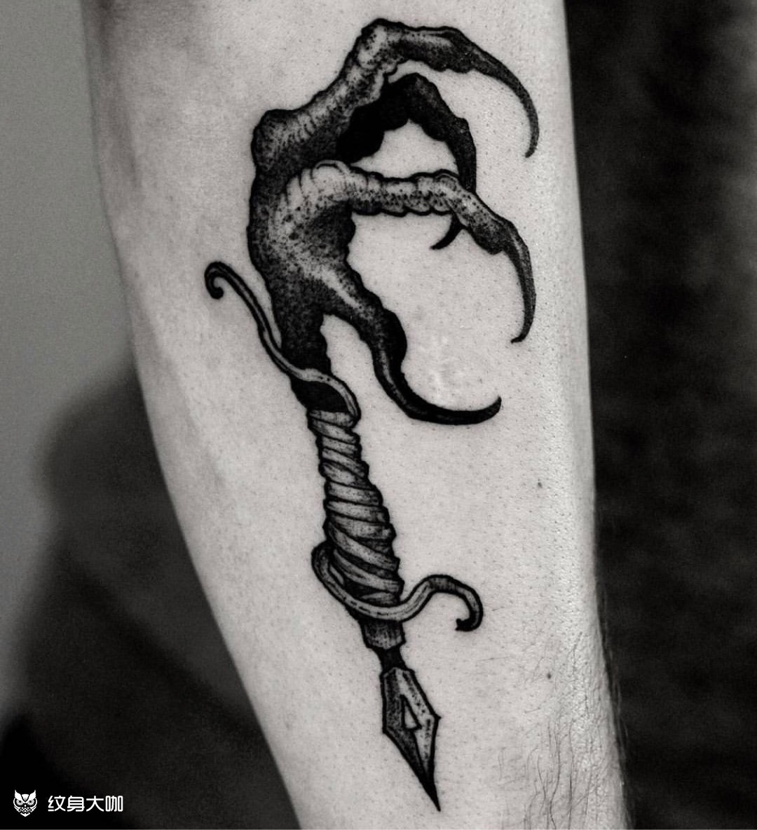 龙爪_纹身图案手稿图片_景也的纹身作品集