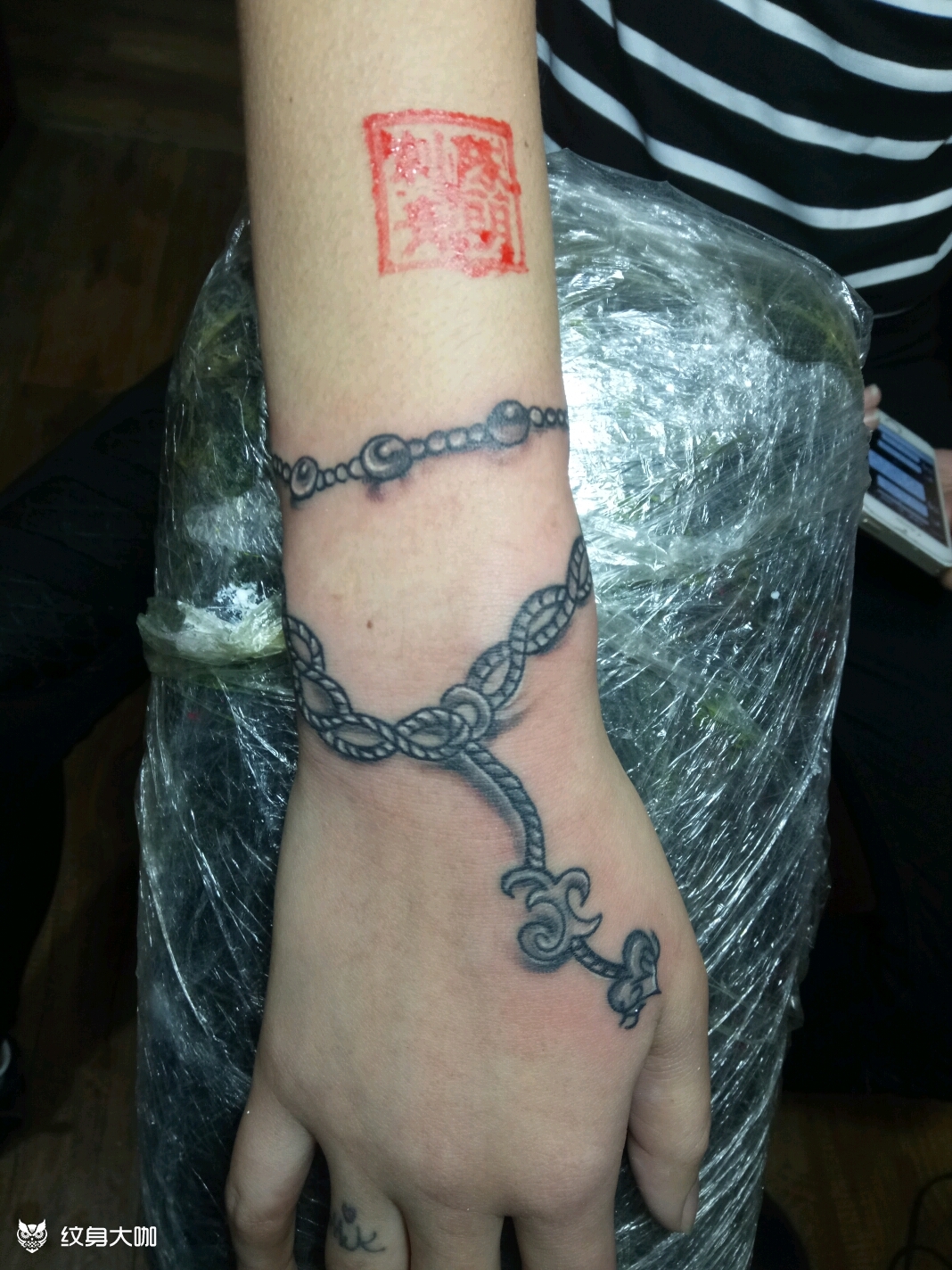 手链一枚_纹身图案手稿图片_陈明的纹身作品集