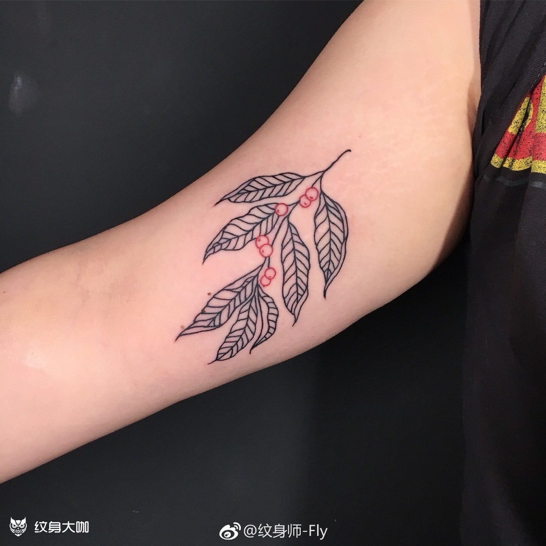 叶子_纹身图案手稿图片_fly的纹身作品集
