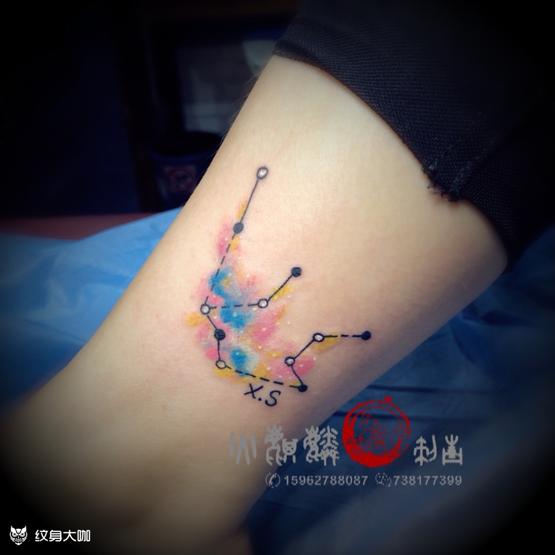 水瓶座……_纹身图案手稿图片_火麒麟【楠】的纹身作品集