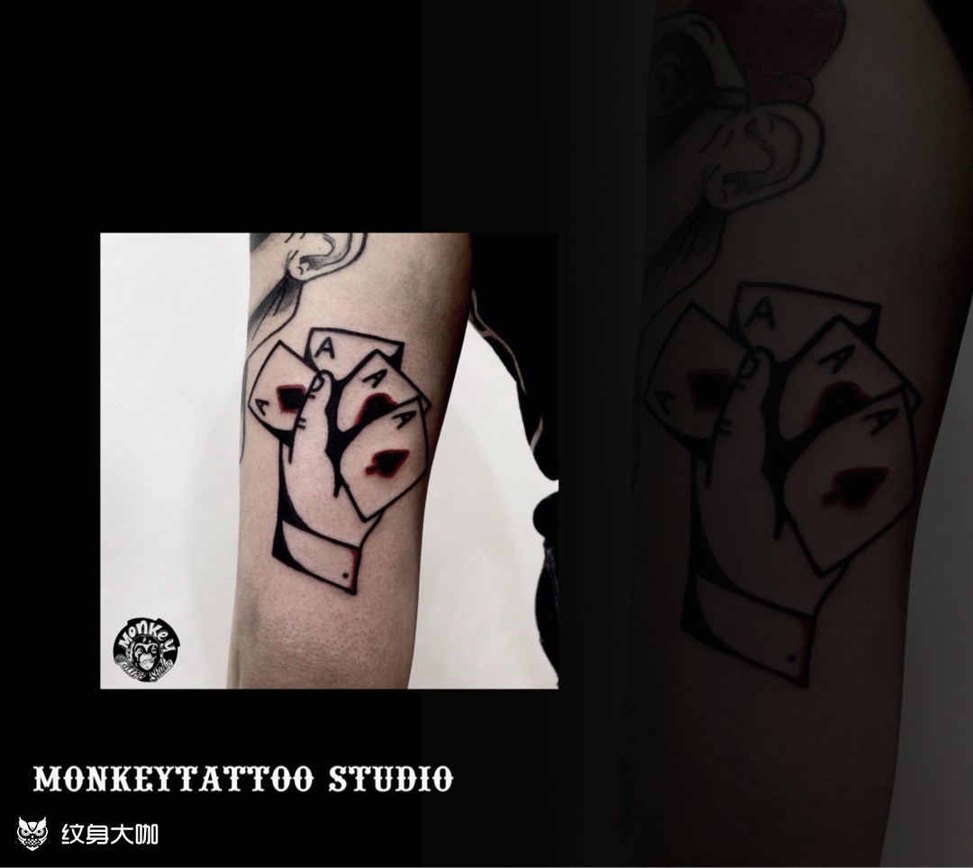 扑克_纹身图案手稿图片_97猴的纹身作品集