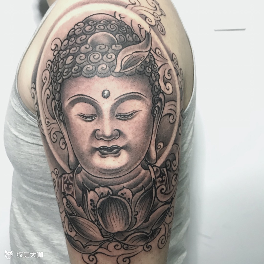 佛祖_纹身图案手稿图片_曹林博的纹身作品集