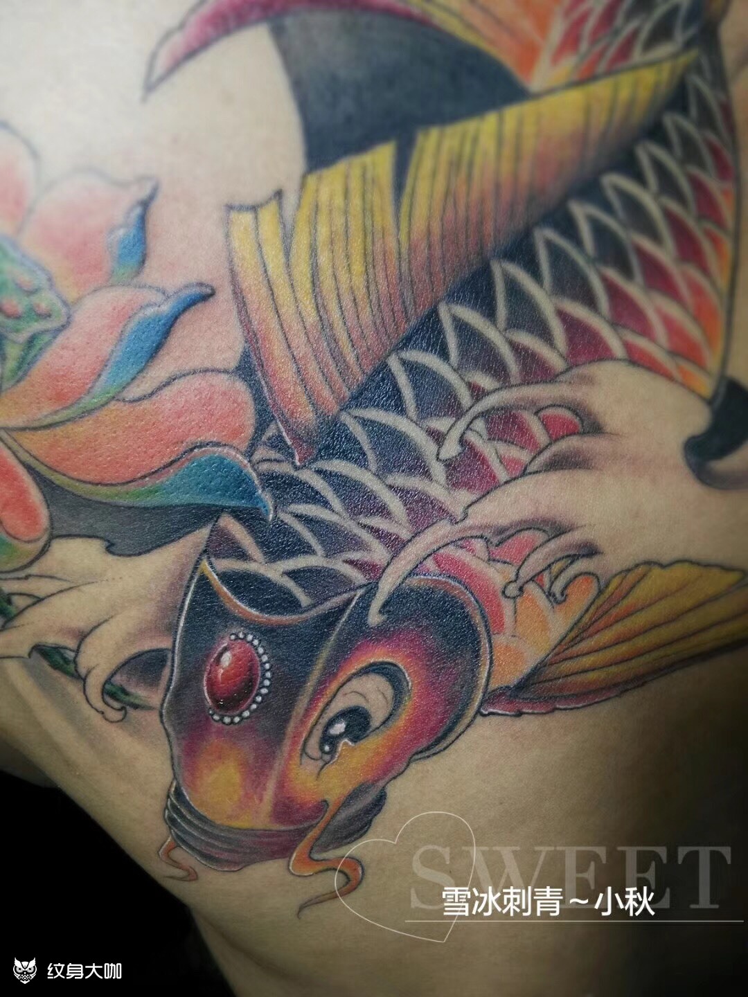 扎鱼马马虎虎啊_纹身图案手稿图片_秋的纹身作品集