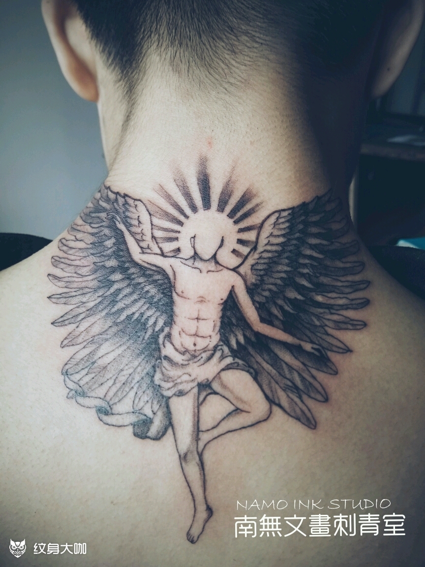 堕落天使_纹身图案手稿图片_周飞言的纹身作品集