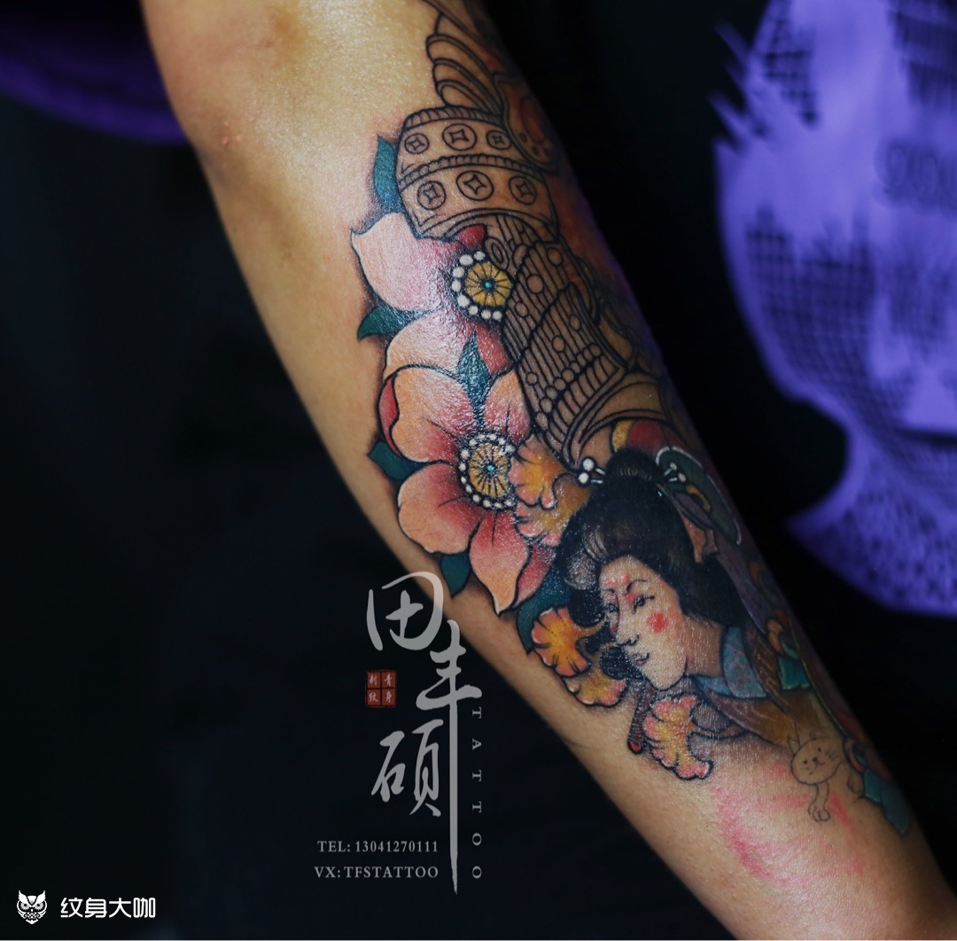 拼小臂(日式)_纹身图案手稿图片_幽炎 田丰硕的纹身作品集